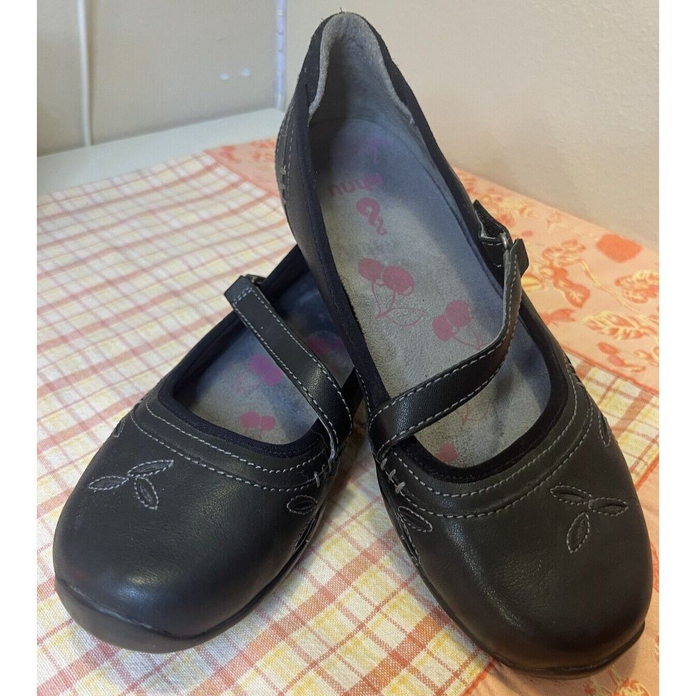 Ahnu Gracie Pro Mary Jane Shoe Black Leather Comfort Slip On Casual Women Sz 7.5